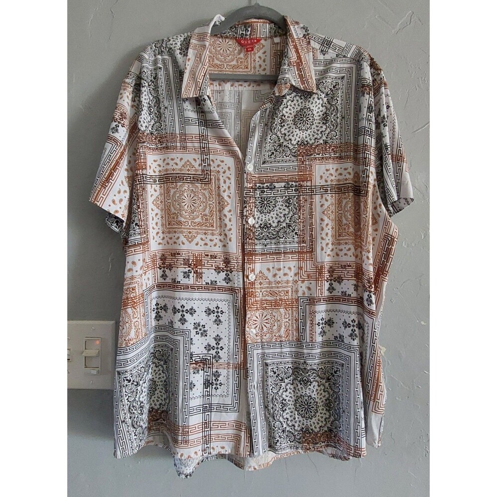 Guess Shirts Men XXL, Viscose, Soft,22 Inch Of Armp To Armp